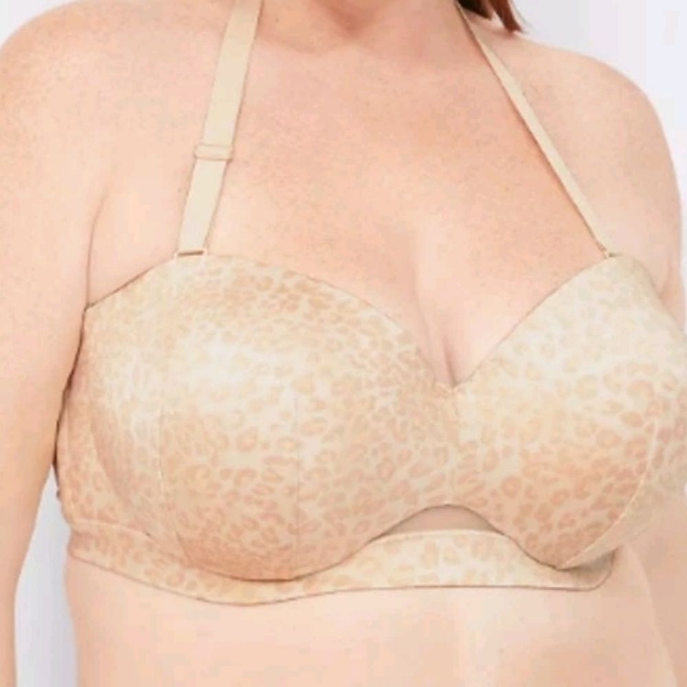 NEW Lane Bryant Cacique Bra 44DD Comfort Bliss Lightly Lined Multi-Way Strapless
